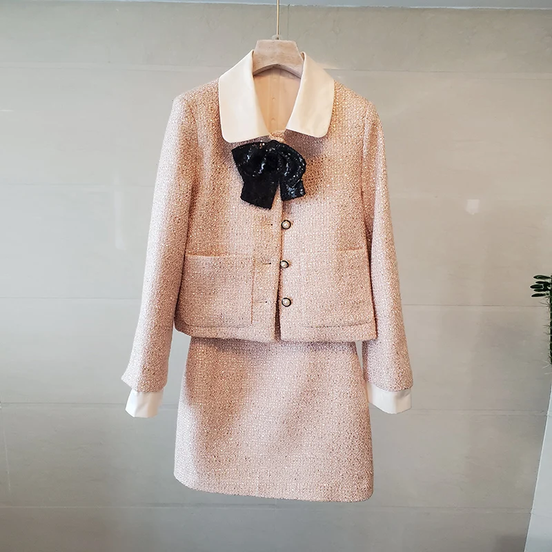 Women'S Fashion Long Coat - Осень-зима, маленький ароматный женский костюм с