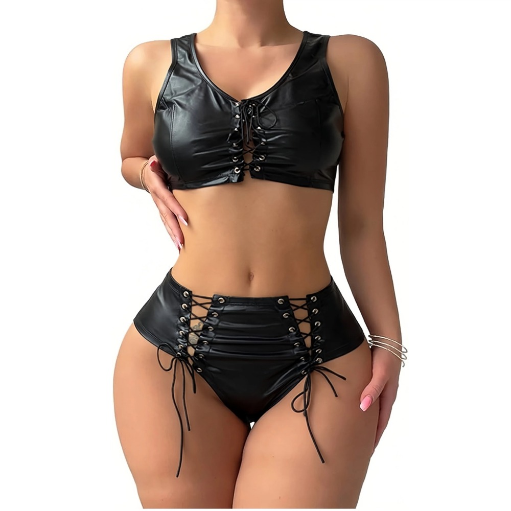 Crop Top Women - Женский комплект нижнего белья из искусственной