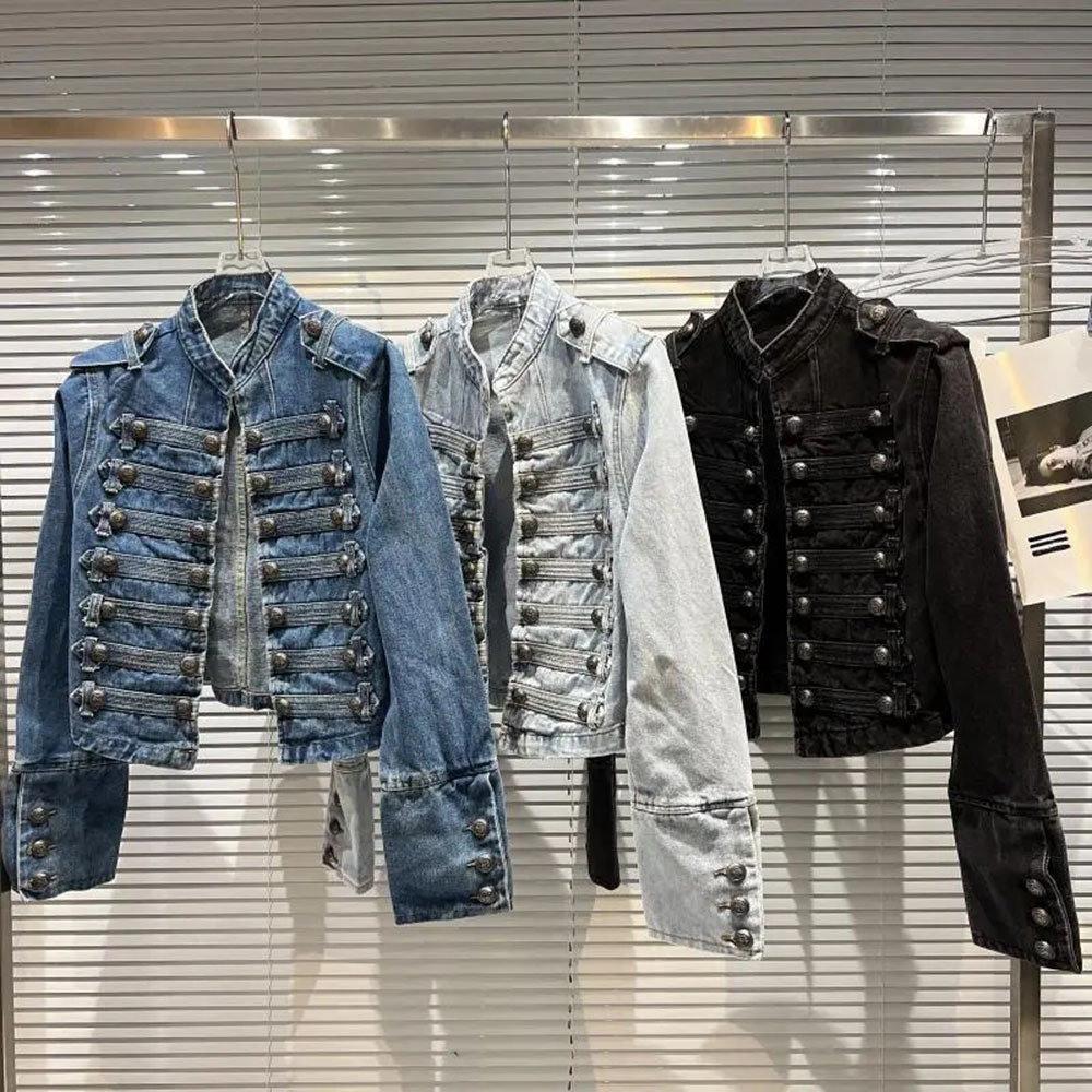 Women Fashion Jeans Top - 2024, весенне-осенняя женская тонкая джинсовая куртка