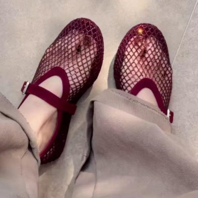 Women'S Fashion Loafers - Женские туфли-мэри-джейн с полым верхом из