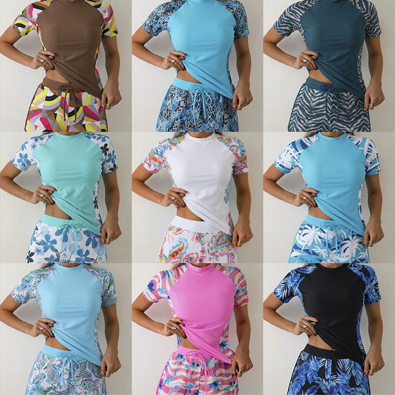 Crop Top Women - Женский танкини с шортами: укороченный топ