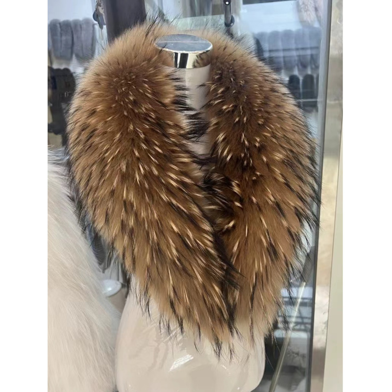 Women'S Fashion Long Coat - Женский зимний меховой воротник с меховым