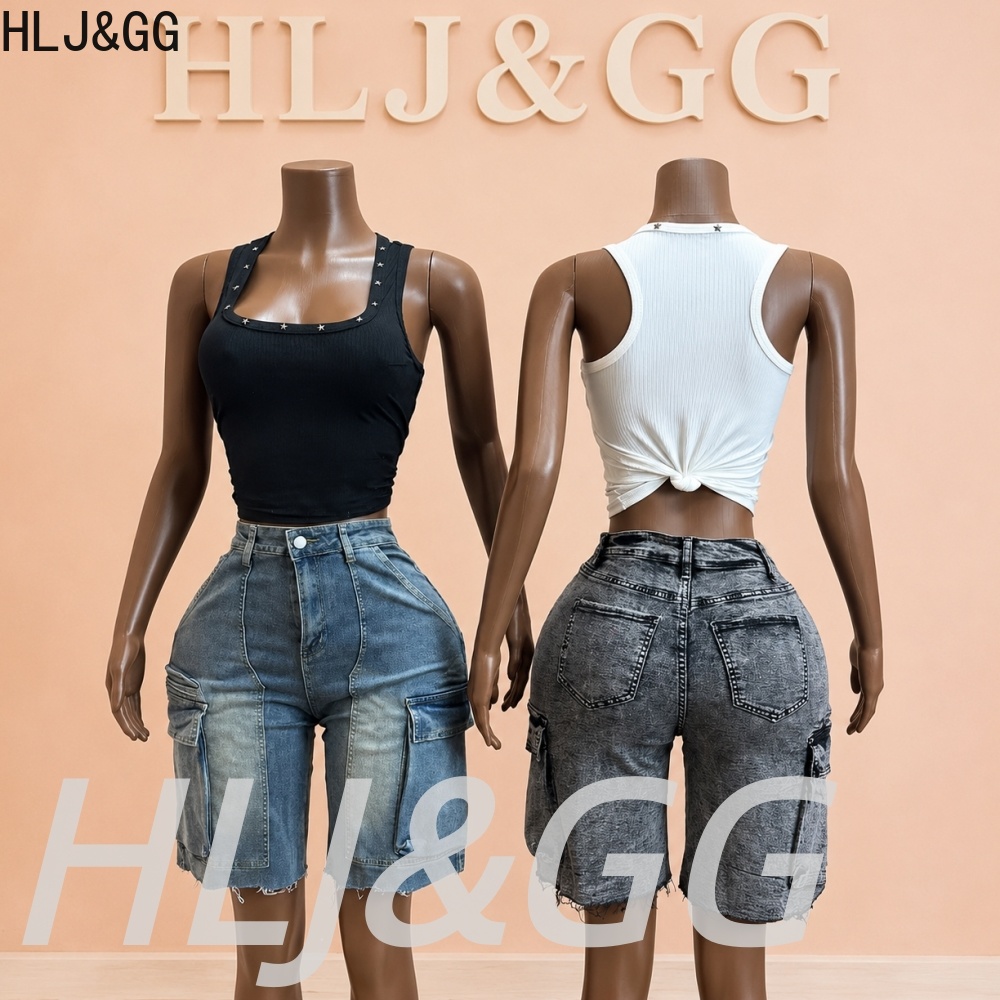 HLJ&GG Модный джинсовый компле – обзор и цена Women Fashion Jeans Top