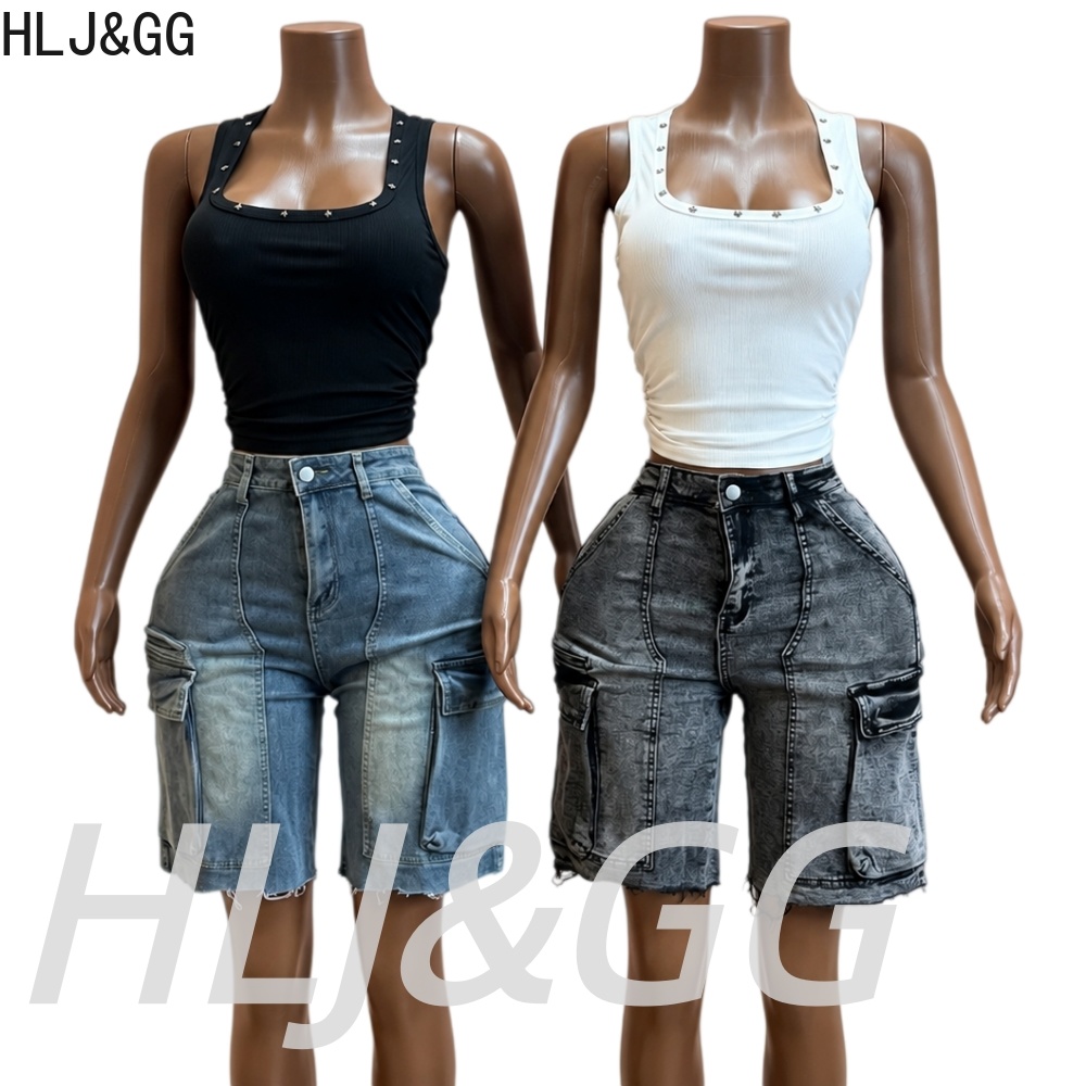 HLJ&GG Модный джинсовый компле – обзор и цена Women Fashion Jeans Top