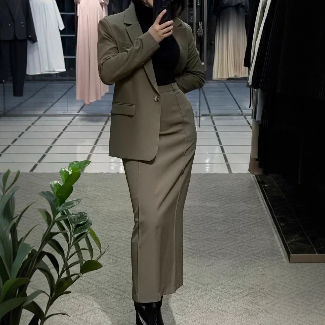 Костюм с юбкой Allingentle, же – обзор и цена Women'S Fashion Blazer