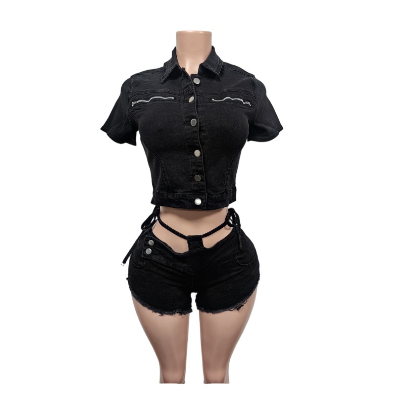 Сексуальный джинсовый комплект – обзор и цена Women Fashion Jeans Top