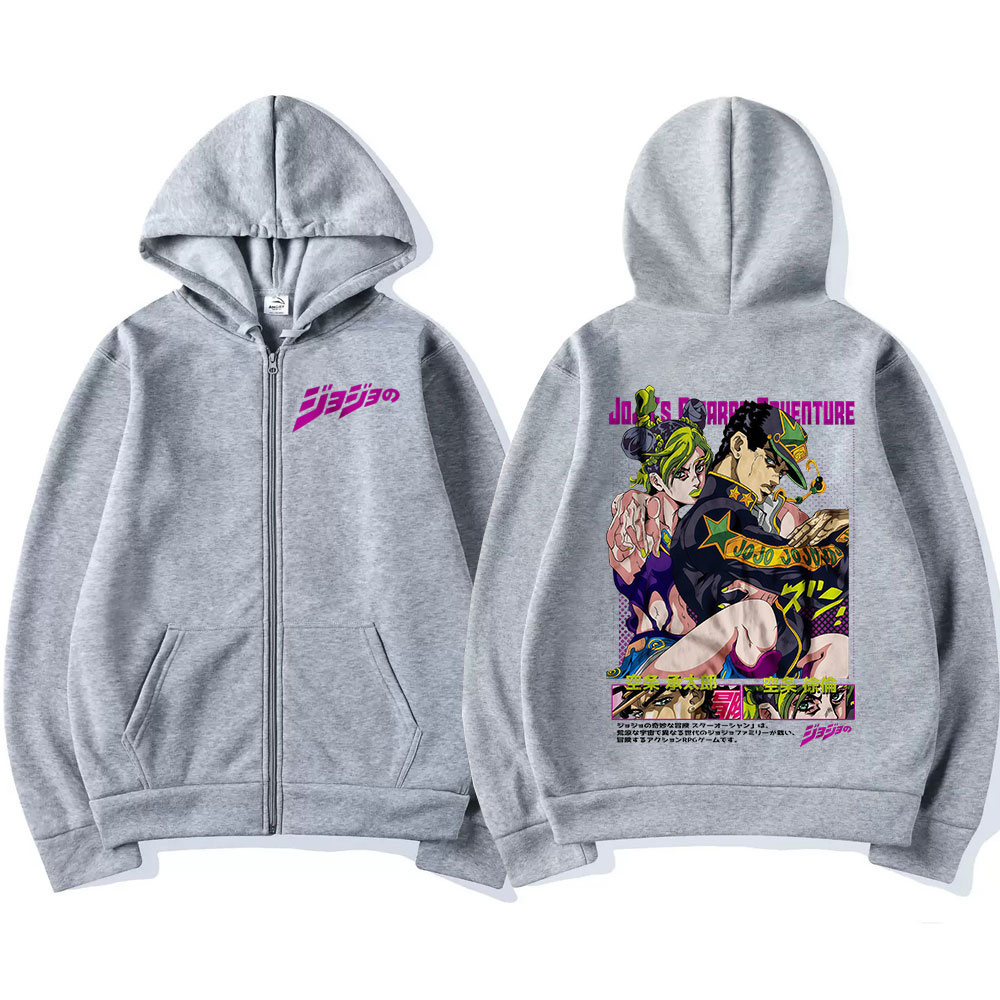 Аниме Jojo Bizarre Adventure т – обзор и цена Women'S Fashion Zip Up Hoodies