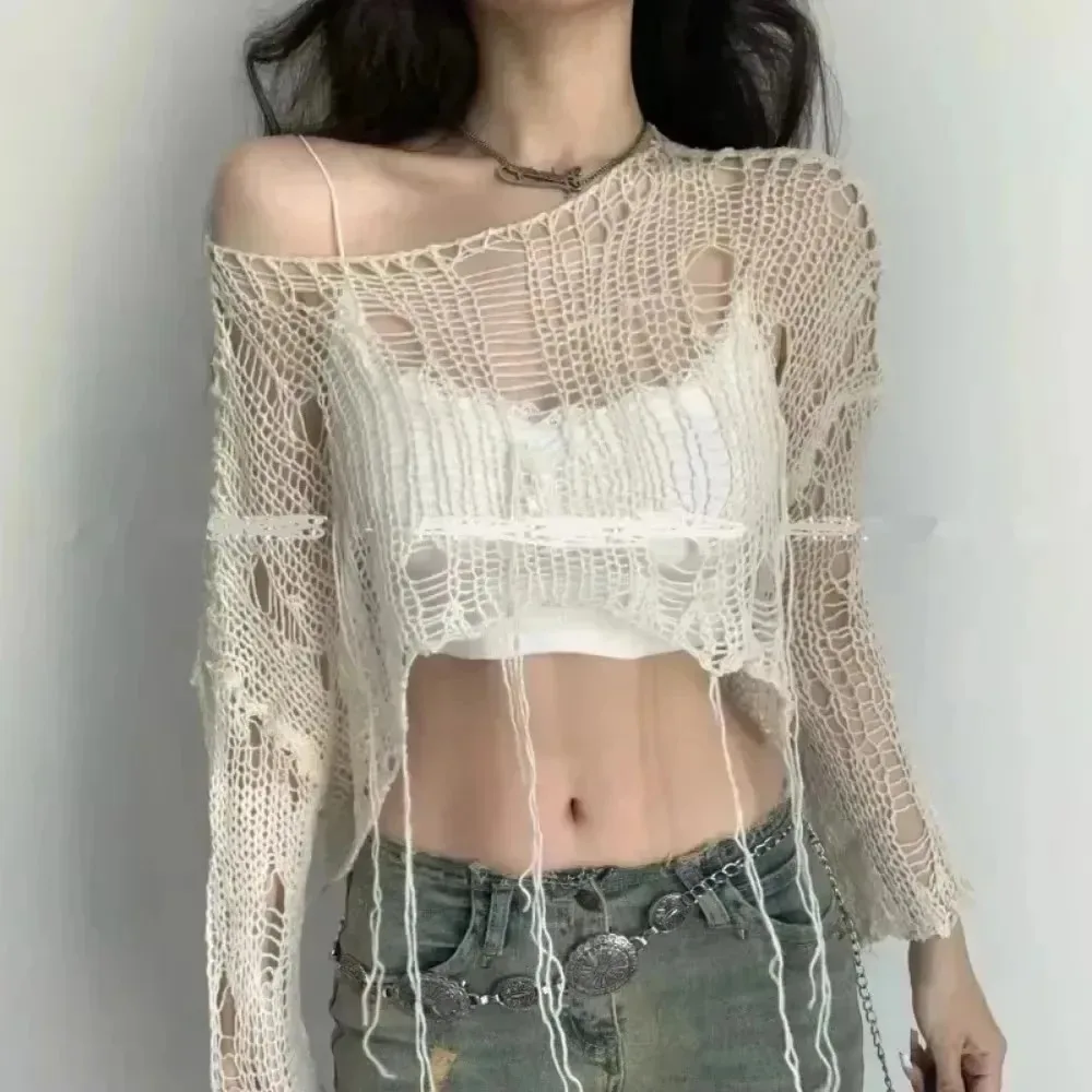 Укороченный свитер с вырезами, – обзор и цена Crop Top Women