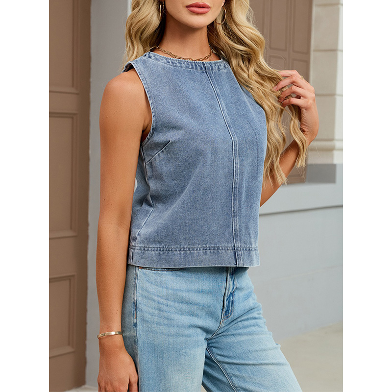Женский джинсовый жилет Benuyn – обзор и цена Women Fashion Jeans Top