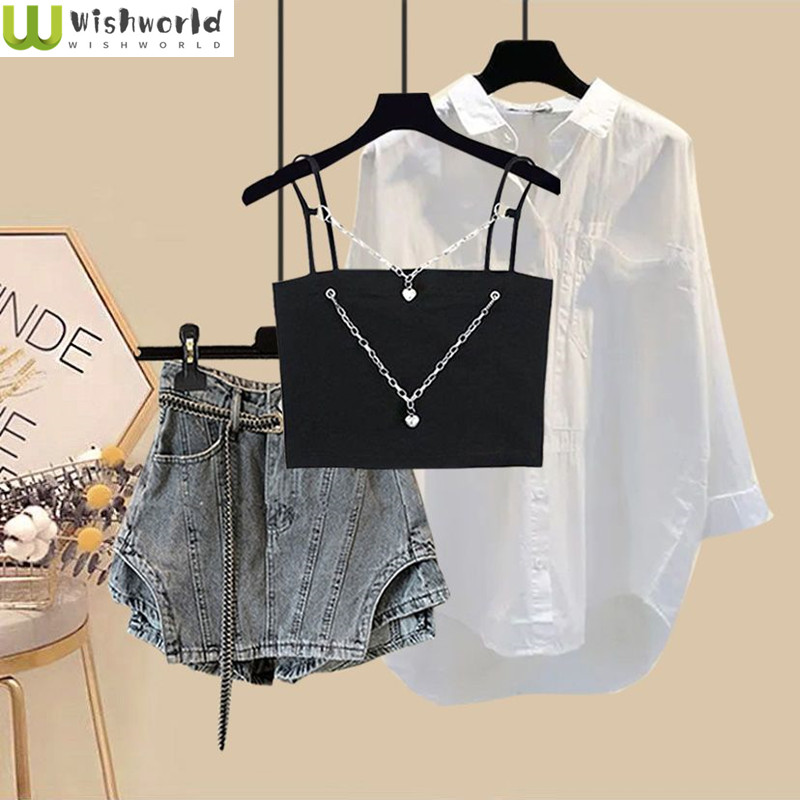 Летний женский комплект, новин – обзор и цена Women Fashion Jeans Top
