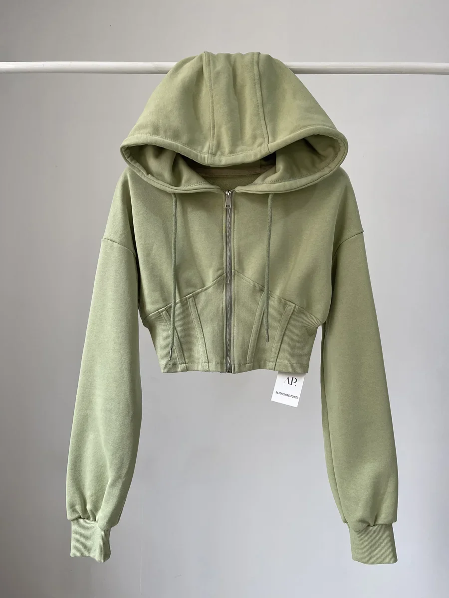 Укороченные топы, модные толст – обзор и цена Women'S Fashion Zip Up Hoodies