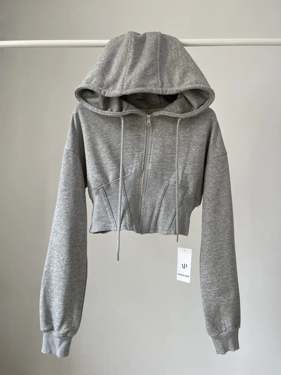 Укороченные топы, модные толст – обзор и цена Women'S Fashion Zip Up Hoodies