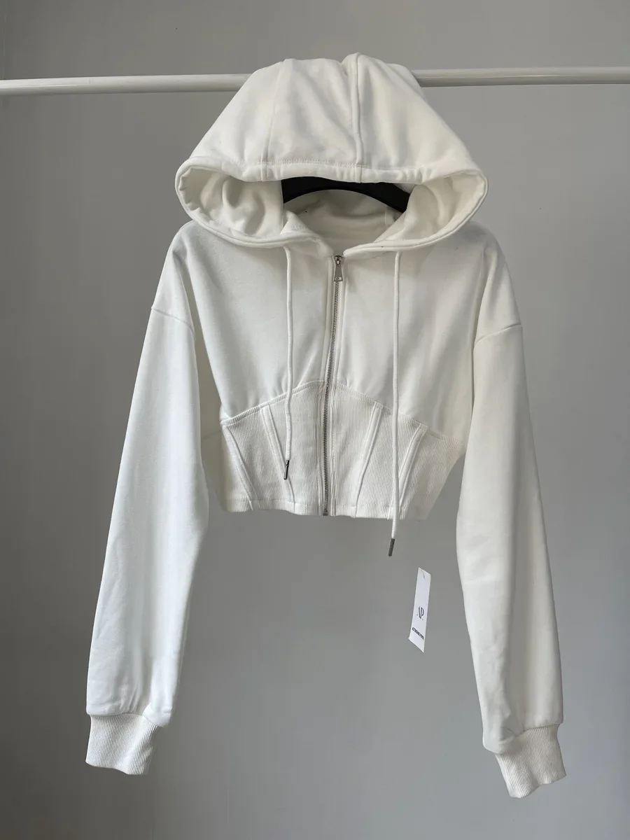 Укороченные топы, модные толст – обзор и цена Women'S Fashion Zip Up Hoodies