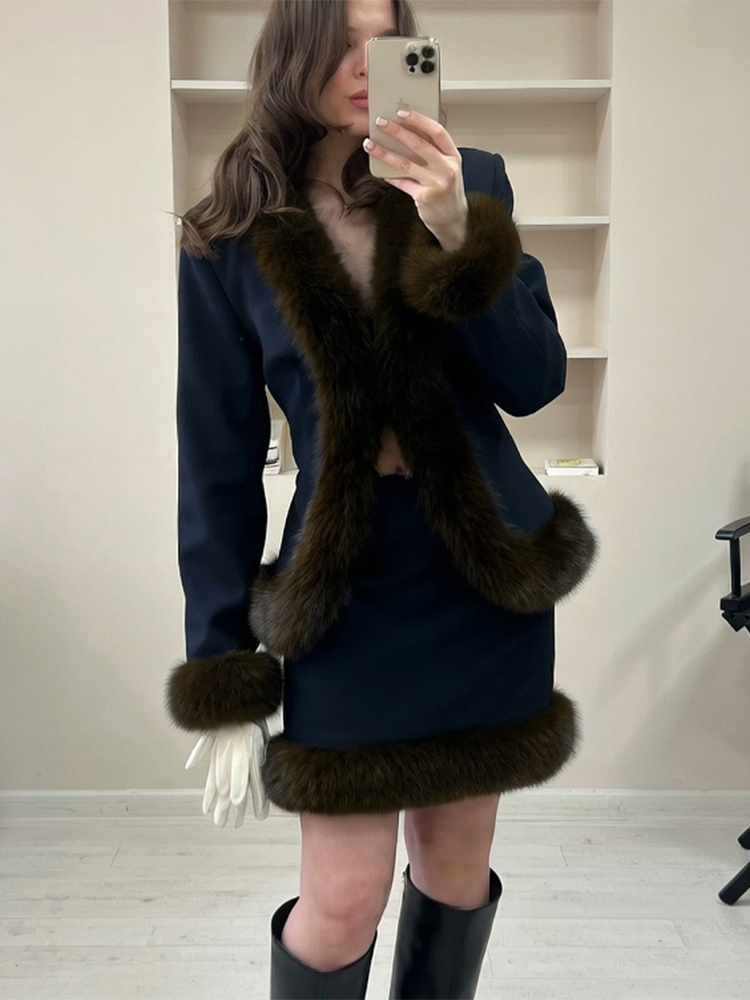 Женский костюм с меховыми вста – обзор и цена Women'S Fashion Long Coat